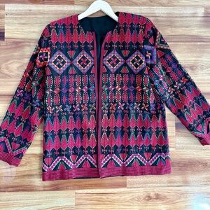 Palestinian Blazer Tatreez , traditional and classical  beautiful embroidered